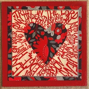 One of a kind handmade scripture art